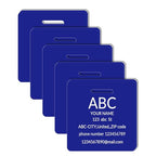 5Pack) Custom Personalized Luggage Tags-Customized Unique tag for Suitcase Backpack Travel,Bags (Blue-A) (Blue-a)