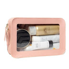 Clear Makeup Bag Organizer (Pink C)