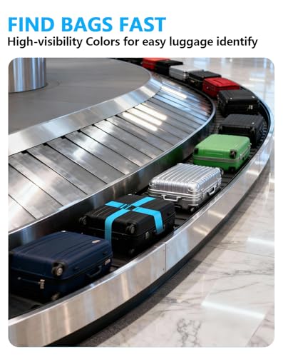 3Pcs Luggage Straps Set (Blue)