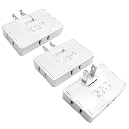 3 Pack Rotating Plug Adapter (2 Prong 3 Pack)