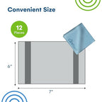 Microfiber Glasses Cleaning Cloth 12 Pack (12 Count / Blue)