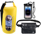 Waterproof Dry Bag with Double Zip (10L / Window / Yellow)