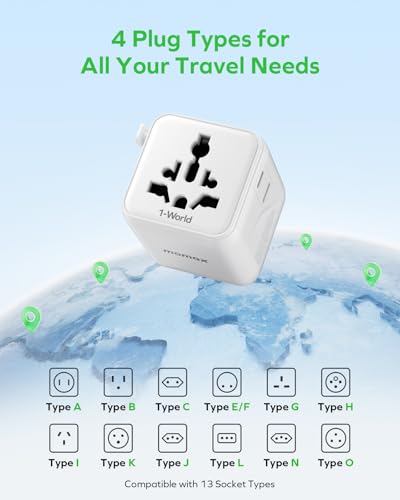 Mini Universal Travel Adapter for US (12W / White)