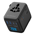 Pro” Universal Travel Adapter 3 USB (3C+2A 70W / Black)