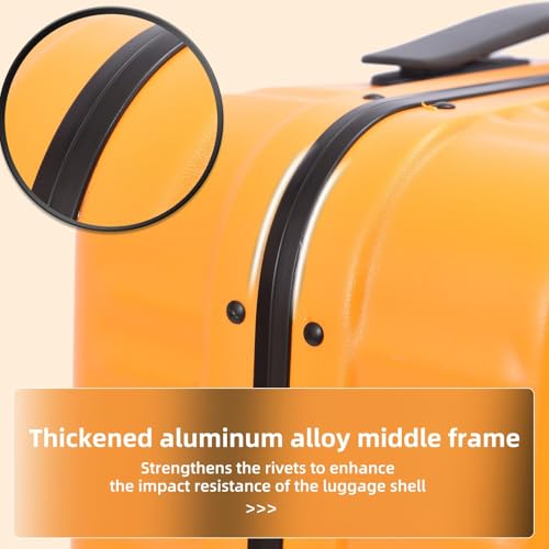 29 Inch Aluminum Frame Checked Luggage Top Opening (Orange / 29 Inch)
