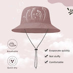 Waterproof Bucket Hats for Woman UPF 50+ Sun Hat Dusty Pink (Dusty Pink)
