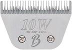 Detachable A Series Wide 10 Blade Dog Grooming Cut Length 3/32" - 2.4mm Japanese Carbonized Steel Wide Grooming Blades Compatible A5 Series Clippers for Dogs(10W)