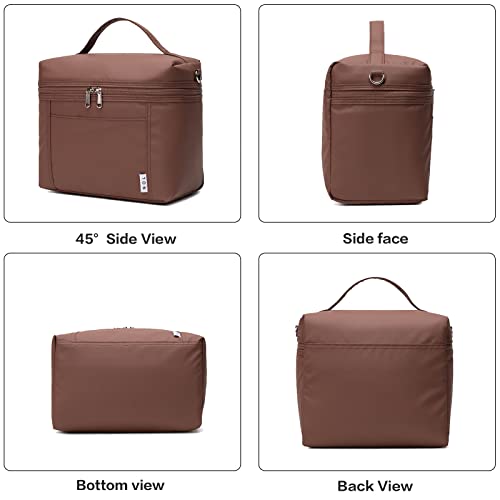 NOL 4 Liters Small Insulated Lunch Bags for Women Cooler Bag Lightweight Nylon Waterproof Lunch Box For Work （Small (Coffee / Small (4 Liters))