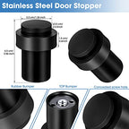 20 Pcs Floor Mounted Door Stopper Stainless Steel (Black)