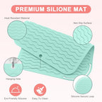 Plus Size Silicone Heat Resistant Mat for Hair Tools (Green)