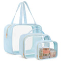 Clear Makeup Bag Travel (05 Ice Blue / Full Vacation (Mixed Sizes))