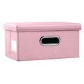 Collapsible Storage Box with Lid [1 (Pink / Small(1-Pack))
