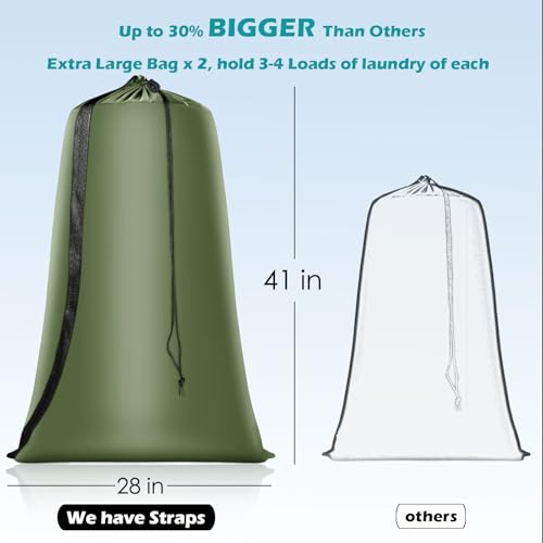 Heavy Duty Laundry Bag (Green / 41" x 28" x 1")