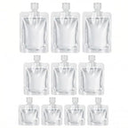 Travel Pouches for Toiletries (10pc Pouch - White)