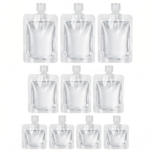 Travel Pouches for Toiletries (10pc Pouch - White)