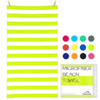 Microfiber Beach Towel Sand (X-light Green Stripes / Large(60x30"))