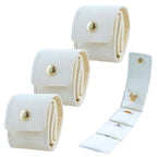 3 PCS Mini Travel Jewelry Organizer Bag (Beige)