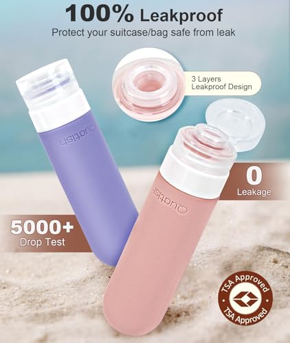 Travel Bottle for Toiletries 6 Pack (Dusty Pink)