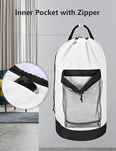 Backpack Laundry Bag (White)
