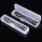 4PCS Premium Travel Utensils With Case (4 PCS Black)
