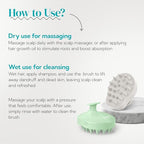 2 Pack Large Scalp Massager Scrubber Shampoo Brush for Hair Growth (Light Beige & Green)