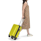 Personal Item Suitcase 18x14x8 Inches Hardside Built In TSA Lock & USB Port Lightweight Luggage With Removable Silent Wheels Underseat Carry (Yellow)