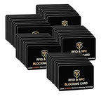50 Pack RFID Blocking Card for Credit Debit ID Card (Black)