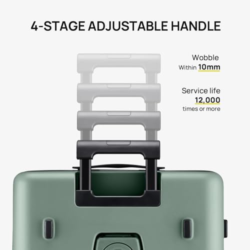 Medium Checked Luggage Flat Top Opening (05-Creamy Matcha Tea / Checked 25-Inch (Top Opening, 72L))