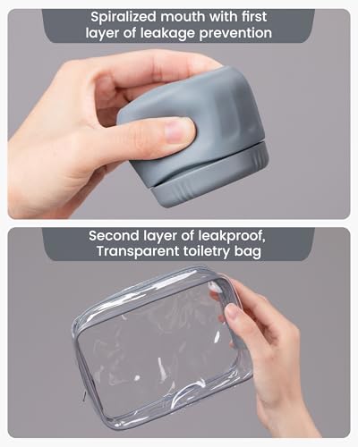 Travel Containers for Toiletries (3 Ounce (90ML) / Black Gray)
