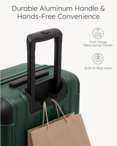 Luggage Lightweight and Durable Hardshell (Dark Green2.0 / S(20in))