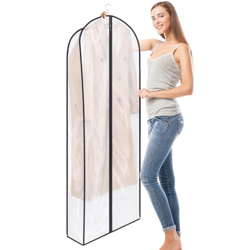 Leather Jacket Coat Storage Bags Dress Bags for Gowns Long 60 in (60"-4pcs)