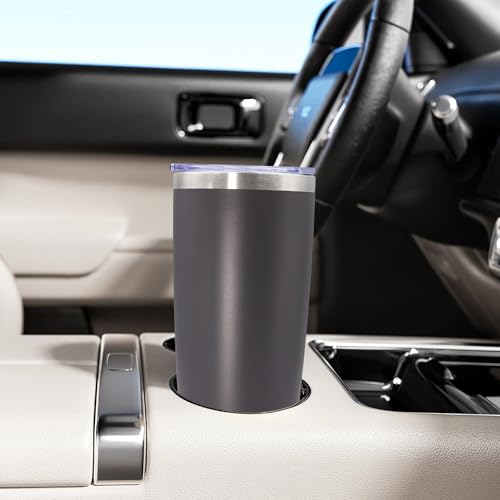 20oz Tumbler Stainless Steel Tumbler Coffee Tumbler with Lid Grey (Gray)