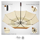 Folding Umbrella Real Wood Handle Maple Leaves Spicy Mustard (Maple Leaves Spicy Mustard)
