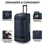 Rolling Duffle Bag with Wheels (Navy / 33 inch)