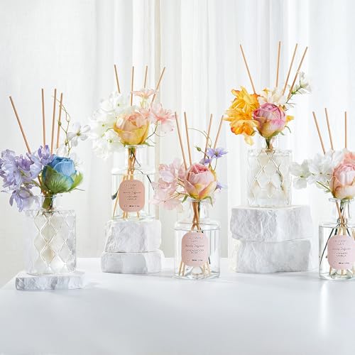 Cashmere Vanilla Reéd Diffuser Set with Flowers Reéd Diffuser Sticks (Cashmere Vanilla / 200ml)