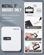 20 Position Key Cabinet with Combination Lock Resettable White Digital Security Storage Box Steel Key Organizer with Colorful Key Tag Labels Stickers and Hooks (White / 20 Keys)