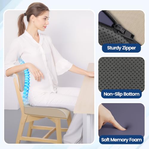 Seat Cushion Chair Pad (Beige / 2X-Large)