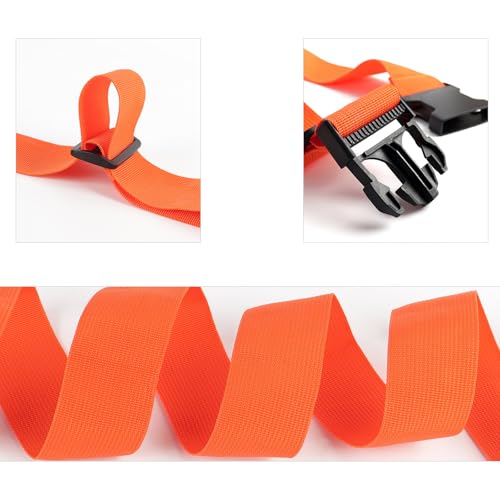 80In Luggage Straps for Suitcase Travel Belt Accessories (2Pcs Orange / 80 In Fix)