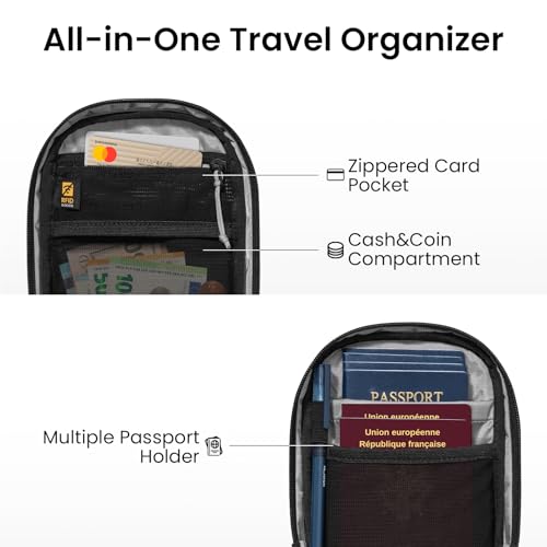 Aviator T37 Travel Crossbody Sling Bag with RFID Blocking (Black)