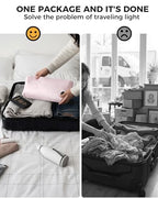 Compression Travel Laundry Bag for Dirty Clothes (Pink / Large)