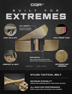 Tactical Belt (2pack Dura Nylon Black/Khaki / Medium)