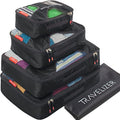 Travel Packing Cubes 5 pcs Luggage Organizer Set for Bag & Suitcase (Anthracite)