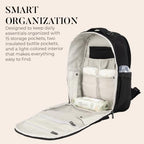 Classic Diaper Backpack Machine Washable Baby Travel Bag (Black Out)