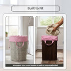 LFH Home Large Premium Cotton Rich Canvas Laundry Bag with Drawstring and Handles Heavy Duty (24"x36" (Pack of 4) / Pink)