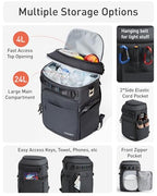 38 Cans Backpack Cooler with 2 Insulated Compartments (Slate Blue)