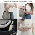 Small Compact Travel Umbrella with UV Protection for Sun & Rain (D-2 Pack-Beige & Black)