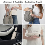 Small Compact Travel Umbrella with UV Protection for Sun & Rain (D-2 Pack-Beige & Black)