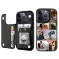 Custom Wallet Phone Case for iPhone 14 Pro (Black-E / iPhone 14 Pro)