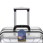 2 Pack Luggage Tags for suitcases Halloween Horror Sunflower TSA Approved Label Luggage Tag Baggage Tag Leather Stainless Steel Loop Label Tag for Men Women Travel Bag Suitcase (Halloween Horror Sunflower)