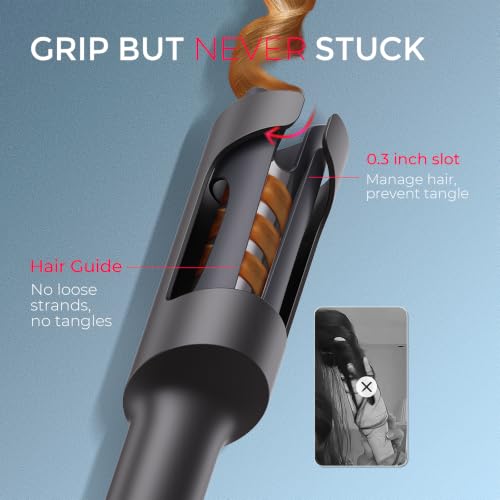 Automatic Rotating Curling Iron (1 1/4 Inch / Metallic Gray)